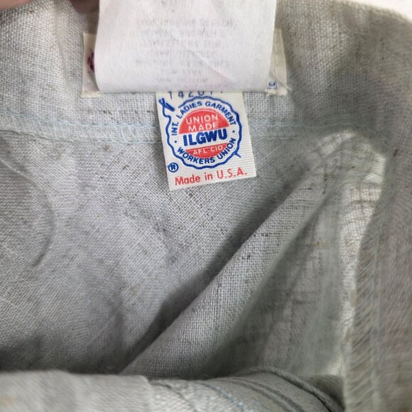 Vintage College Town Pleated Midi Skirt Sze 13-14 Gray Deadstock USA Cottagecore - Picture 6 of 9